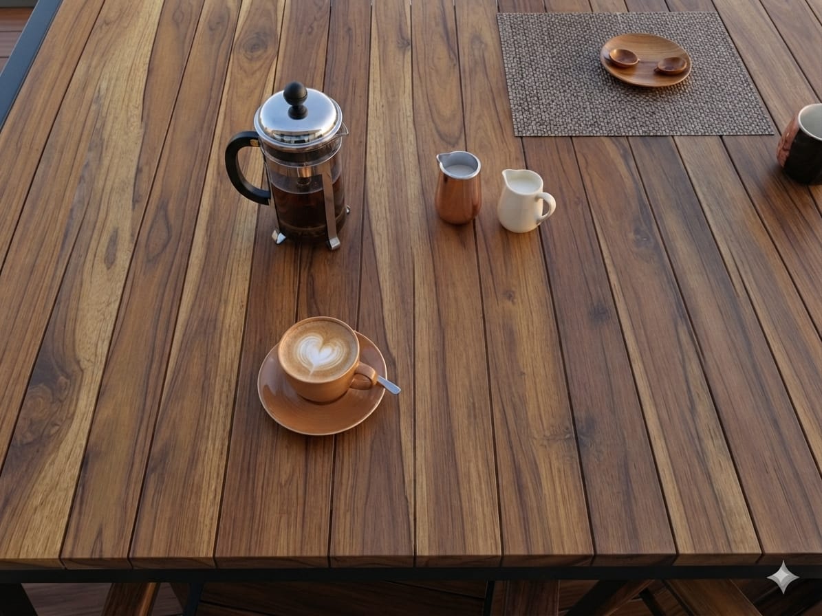 SET COMEDOR TERRAZA 7 PZ ACACIA